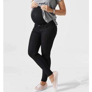 BLANQI Denim Maternity Belly Support Skinny Jeans In Black